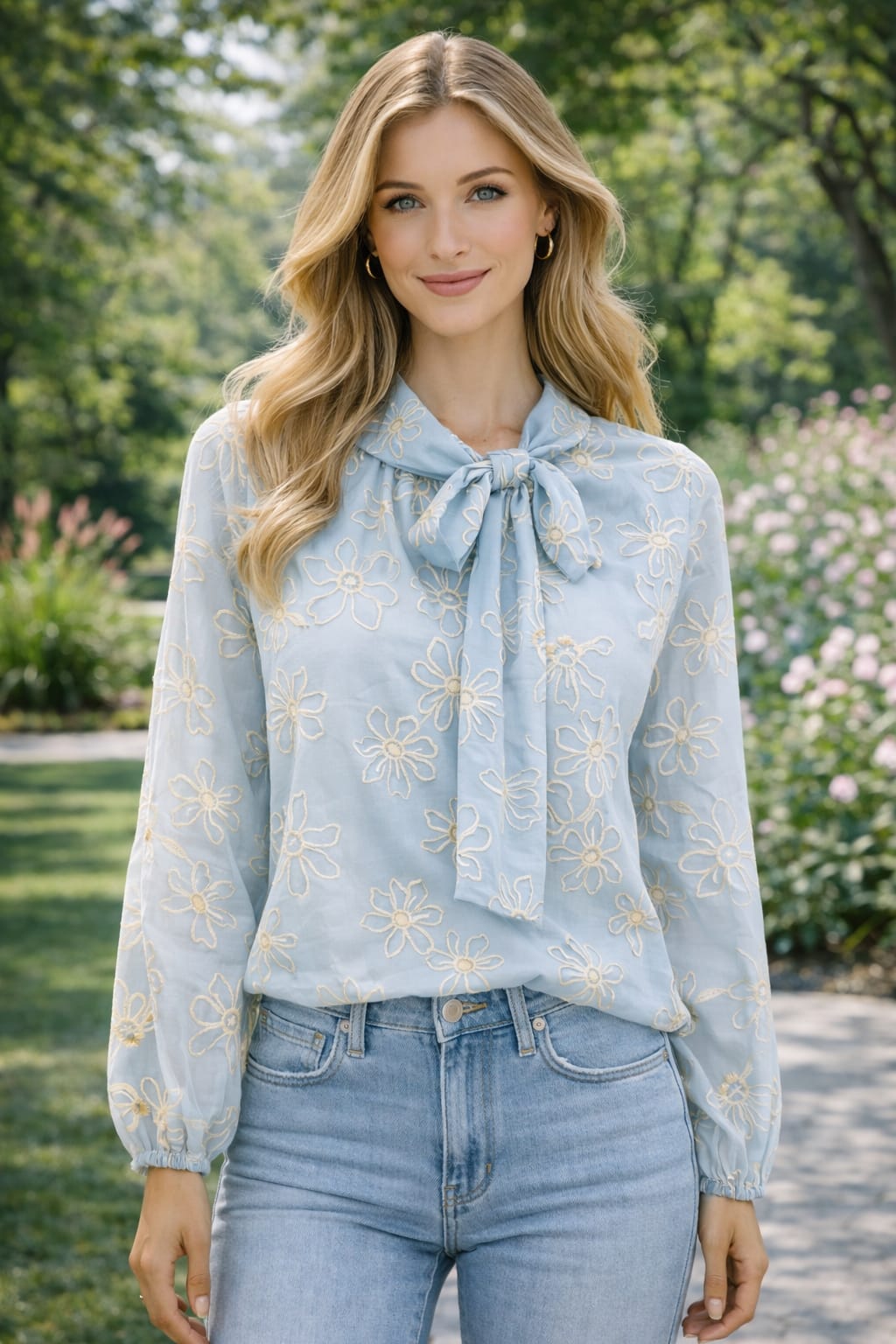 Embroiled Bow Top