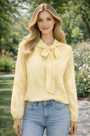 Embroiled Bow Top